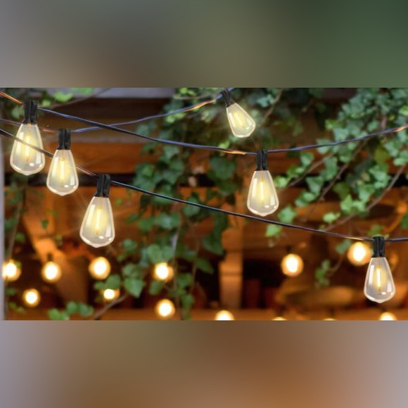 50ft LED Plastic Bistro Patio Lights - Picture 1 of 4